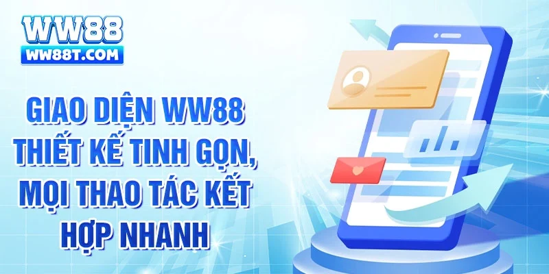 Giao diện Ww88 thiết kế tinh gọn, mọi thao tác kết hợp nhanh