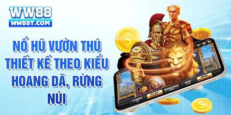 Nổ hũ Vườn Thú thiết kế theo kiểu hoang dã, rừng núi